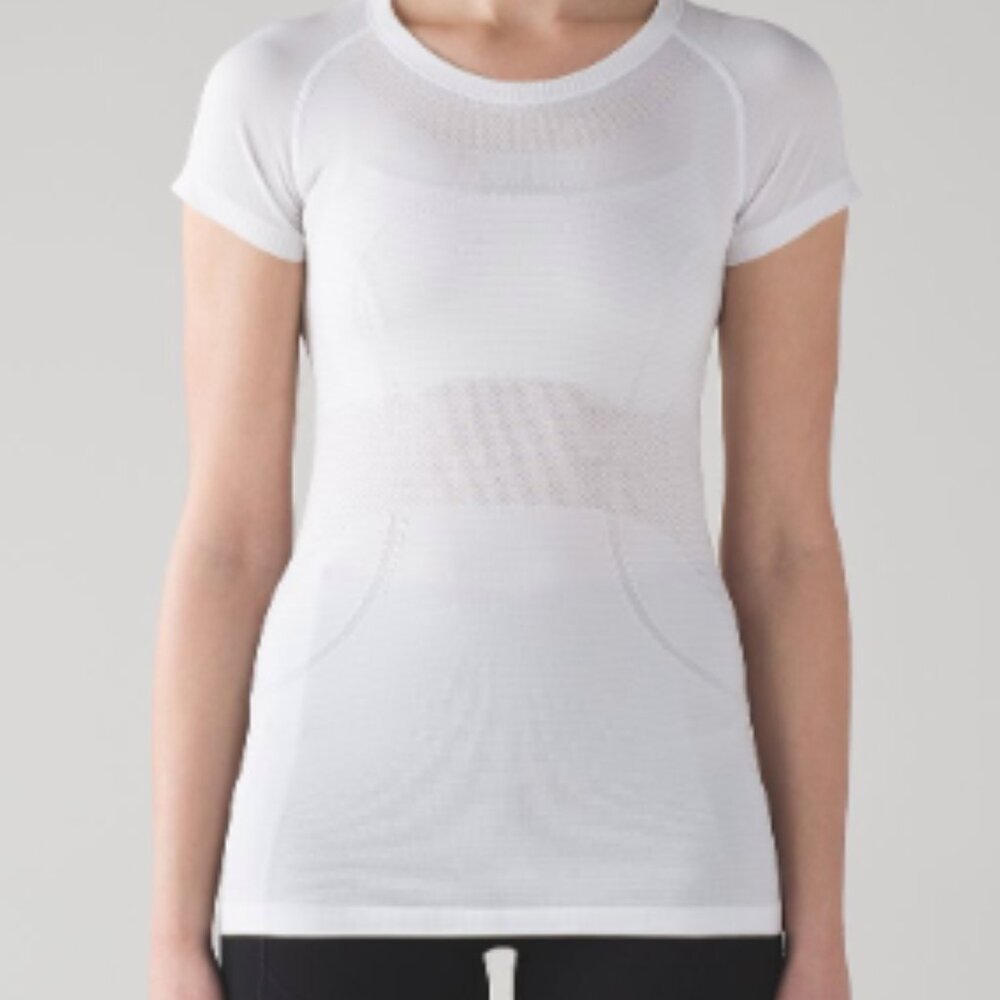 (6061) 🍋 LULULEMON RUN: Swiftly Tech Short Sleeve Crew Sz 10 **LOVED - Picture 1 of 10